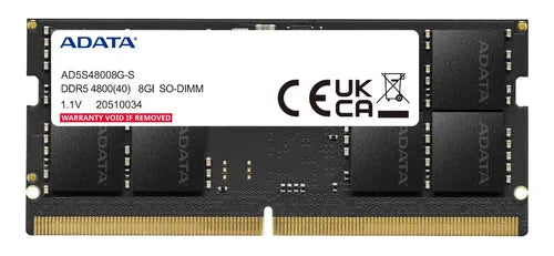 MEMORIA RAM SODIMM DDR5 8GB 4800 ADATA AO1V48UC8W1-BGIS BULK