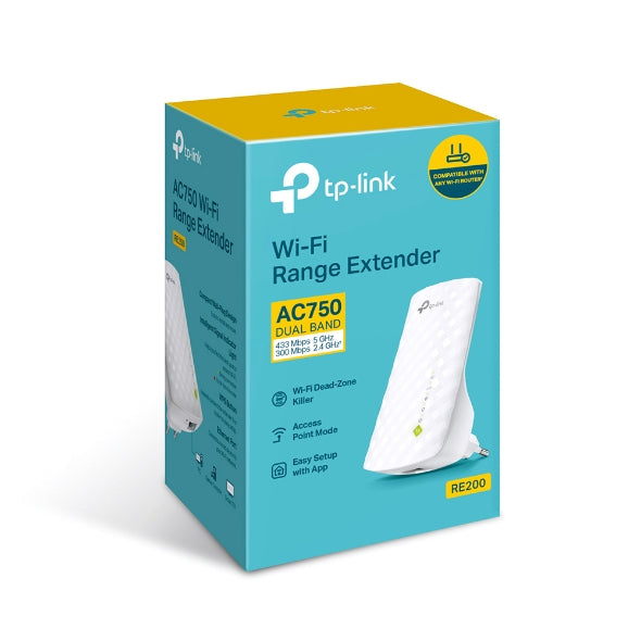 Extensor WiFi TP-Link RE200 | Dual Band 2.4GHz + 5GHz | 750 Mbps