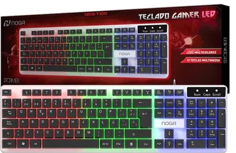 Teclado Retroiluminado NOGA NKB-T100 | Blanco