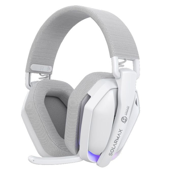 Auricular Gamer SOLARMAX RGB GHW97W Blanco | Tri-Mode Ultra Light