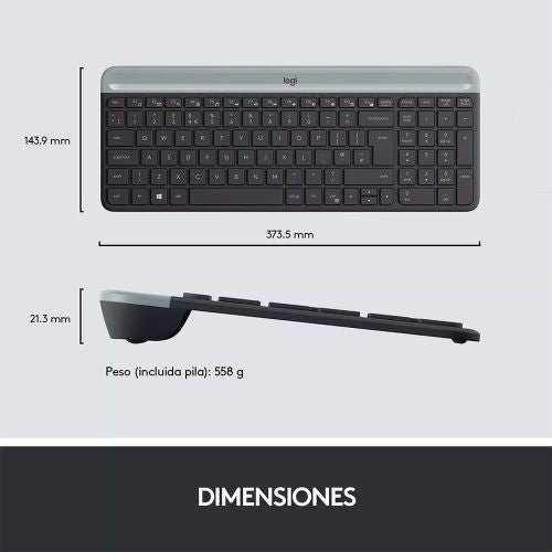 Combo Teclado + Mouse Inalámbrico Logitech MK470 Slim